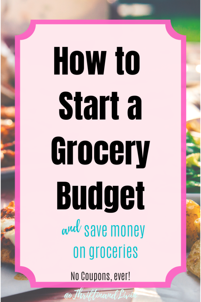How to Start a Grocery Budget Pin with pink background