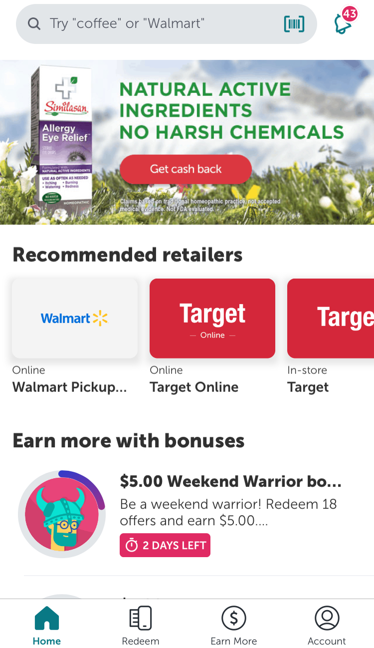 Ibotta is one of the best cash back apps to use to save money when grocery shopping online.