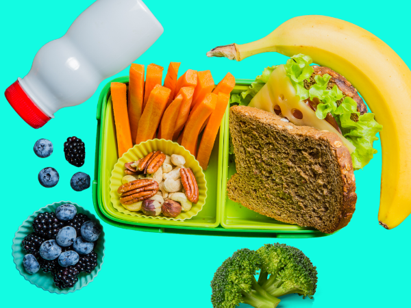 Ideas for school lunches can include a variety of healthy and unhealthy foods.