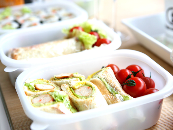 Turning sandwiches into wraps is one of many great ideas for school lunches that won't break the bank.